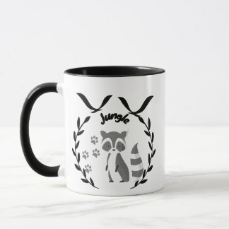 Minimalist Raccoon Graphic Mug
