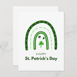 Minimalist Rainbow Happy St. Patrick's Day  Holiday Card