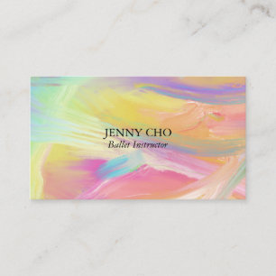 Minimalist rainbow painting textured business card
