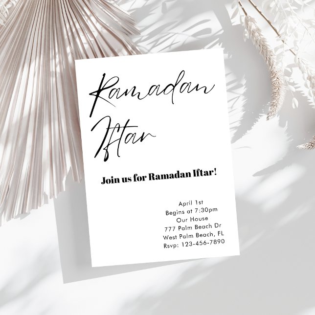 Minimalist Ramadan Iftar Invitation (Creator Uploaded)