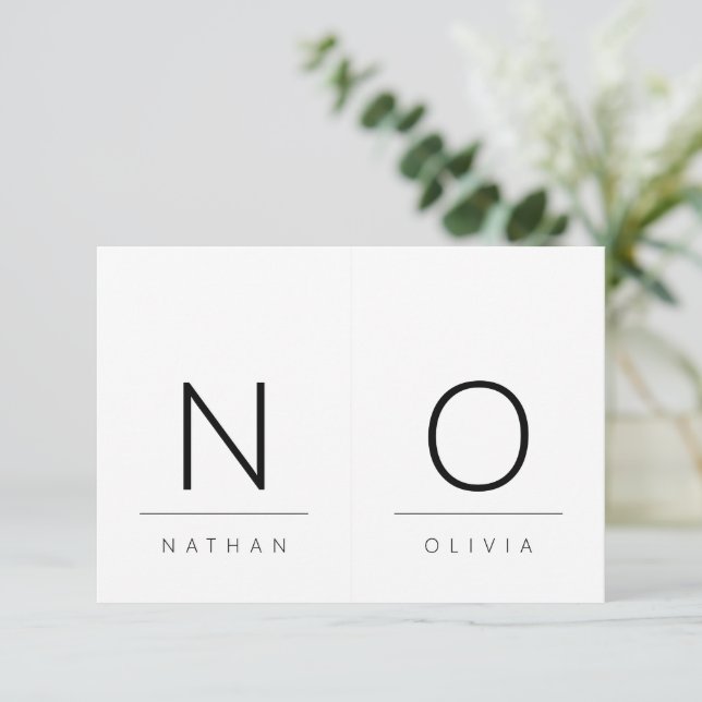 Minimalist Reception Guest's Profile Card 2 in 1 (Standing Front)