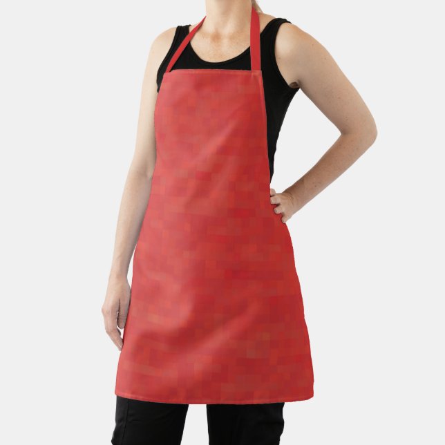 Minimalist red abstract pattern modern elegant apron (Insitu)