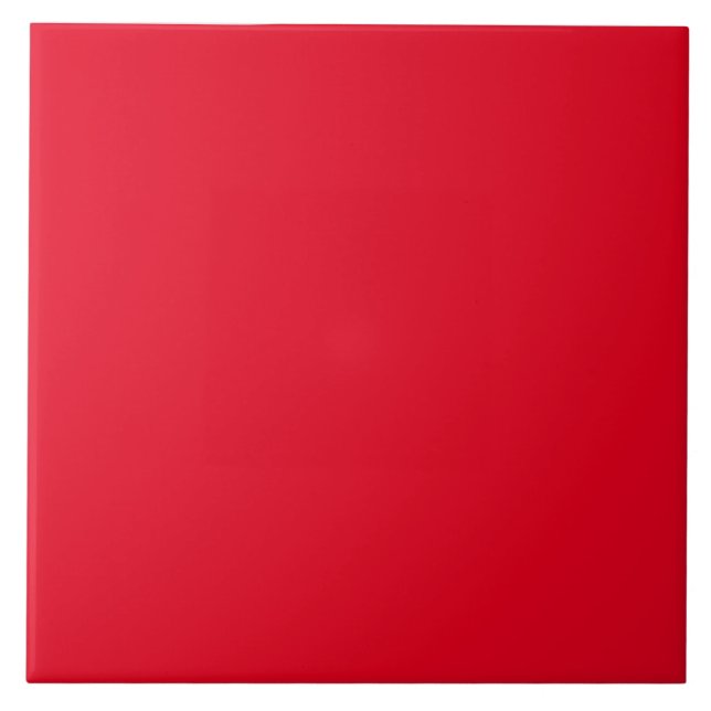 "Minimalist Red Christmas Plain Solid Colour  Tile (Front)