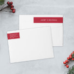 Minimalist Red Christmas Return Address  Wrap Around Label<br><div class="desc">Elevate your holiday correspondence with our elegant,  minimalistic wrap-around return address label,  showcasing classic white typography that spells 'Merry Christmas' against a vibrant cherry red-pink background. Customize the text effortlessly to add your personal touch. This simple,  contemporary Christmas design is sure to make a statement during the holiday season!</div>