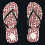 Minimalist Red Double Happiness Chinese Wedding Flip Flops<br><div class="desc">Minimalist chinese double happiness design in simple red and white pattern. A chic and classy asian themed wedding design for the modern and stylish couple. The double happiness is a very auspicious and good luck symbol used in all oriental weddings and celebrations. Designed by fat*fa*tin. Easy to customize with your...</div>