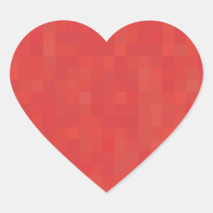 Minimalist red elegant modern pattern cute heart sticker