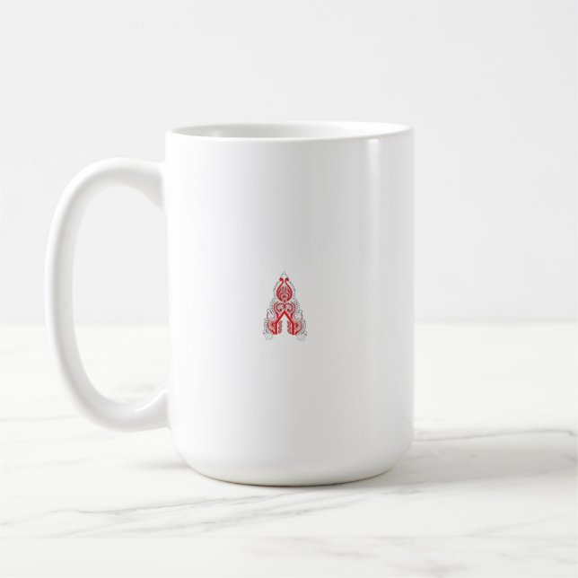 Minimalist Red Emblem Classic Mug (Left)