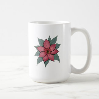 Minimalist Red Flower Coffee Mug