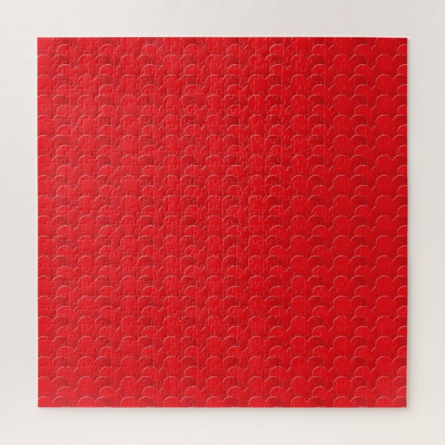 Minimalist red hearts modern pattern romantic jigsaw puzzle (Vertical)