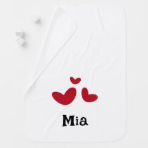 Minimalist Red Hearts White