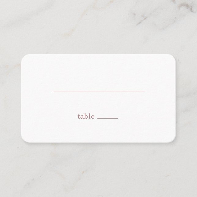 Minimalist Red Lines Place Card (Front)