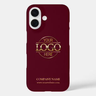 Minimalist Red Promotional Company Business Logo iPhone 16 Case