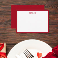 Minimalist Red Rose, Single Border, Personalize