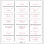 Minimalist Red Wedding Guest Address Labels<br><div class="desc">These minimalist red wedding guest address labels are perfect for a simple wedding. The modern romantic design features classic red and white typography paired with a rustic yet elegant calligraphy with vintage hand lettered style. Customizable in any colour. Customize each label with the name and address of your guests. 21...</div>