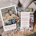 Minimalist Red What A Year Photo Collage Christmas Holiday Card<br><div class="desc">This minimalist red What A Year photo collage Christmas holiday card is the perfect simple holiday greeting. The design features classic red and white typography paired with a rustic yet elegant script font with hand lettered style. Personalize the card with 15 family photos, your family name, first names, and year....</div>