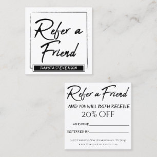 Minimalist Referral   Professional Black and White