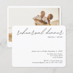Minimalist Rehearsal Dinner Wedding Enclosure Card