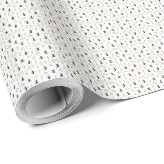 Minimalist repeat ant graphic design wrapping paper (Roll Corner)