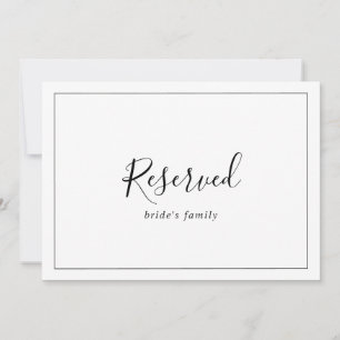 Minimalist Reserved Sign