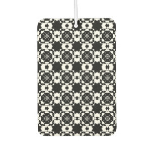 Minimalist retro check pattern – Monochrome design Air Freshener