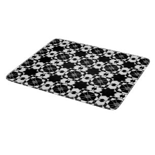 Minimalist retro check pattern – Monochrome design Cutting Board