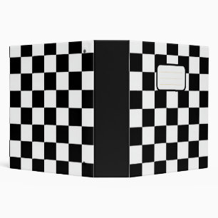 Minimalist Retro Chequered – Monochrome Streetwear Binder