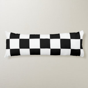 Minimalist Retro Chequered – Monochrome Streetwear Body Pillow