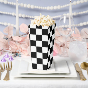 Minimalist Retro Chequered – Monochrome Streetwear Favor Box