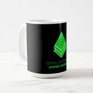Minimalist Retro-Futurism Omni Systems Tech Coffee Mug