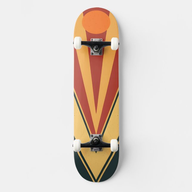 Minimalist Retro Graphic Design Skateboard (Front)