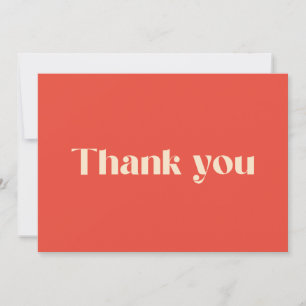 Minimalist Retro Groovy 60s Thank You Card