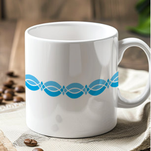 Minimalist Retro Pattern Customizable Coffee Mug