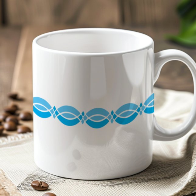Minimalist Retro Pattern Customizable Coffee Mug (Creator Uploaded)