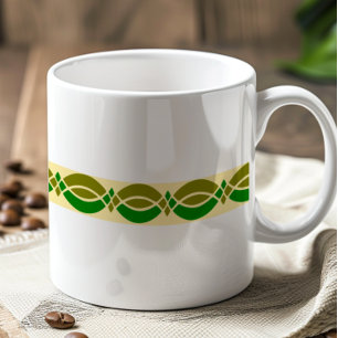 Minimalist Retro Pattern Customizable Coffee Mug