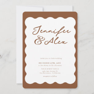 Minimalist Retro Photo Collage Wedding Invitations