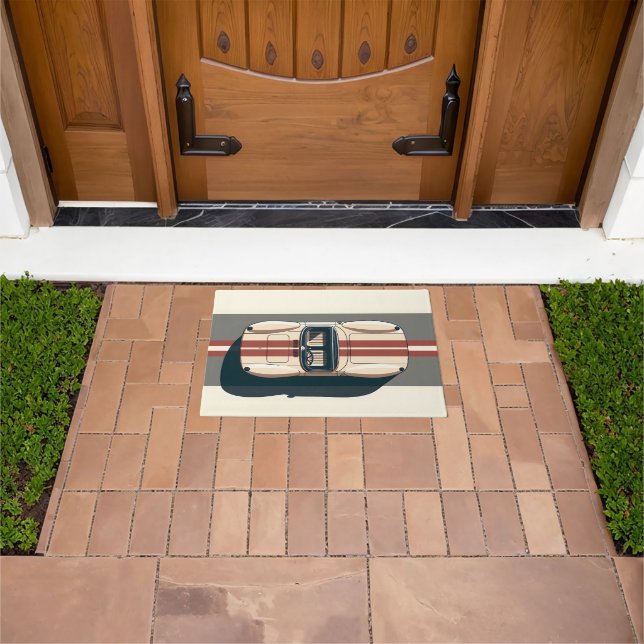 Minimalist Retro Racing Car Stripe Doormat (Outdoor)