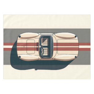 Minimalist Retro Racing Car Stripe Tablecloth