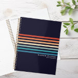 Minimalist Retro Stripes Planner<br><div class="desc">Minimalist Retro Stripes Planner Notebook. Personalized with your name or custom text.</div>