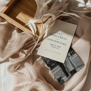 Minimalist Retro Typography Wedding Save the Date Invitation