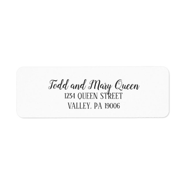  Minimalist Return Address Labels (Front)
