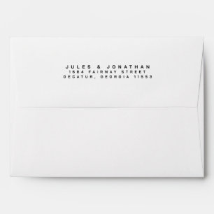 Minimalist Return Address Simple Typography Envelope