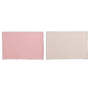 Minimalist Reversible Pastel Pink Double Sided  Pillowcase