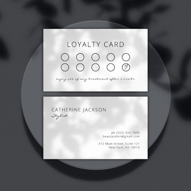 Minimalist Reward Card Salon Or Spa Loyalty Card (Elegant Loyalty Card Template – Minimalist Reward Card for Small Business)