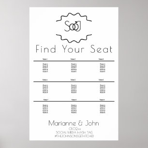 Minimalist Ring Logo Wedding Seating Chart