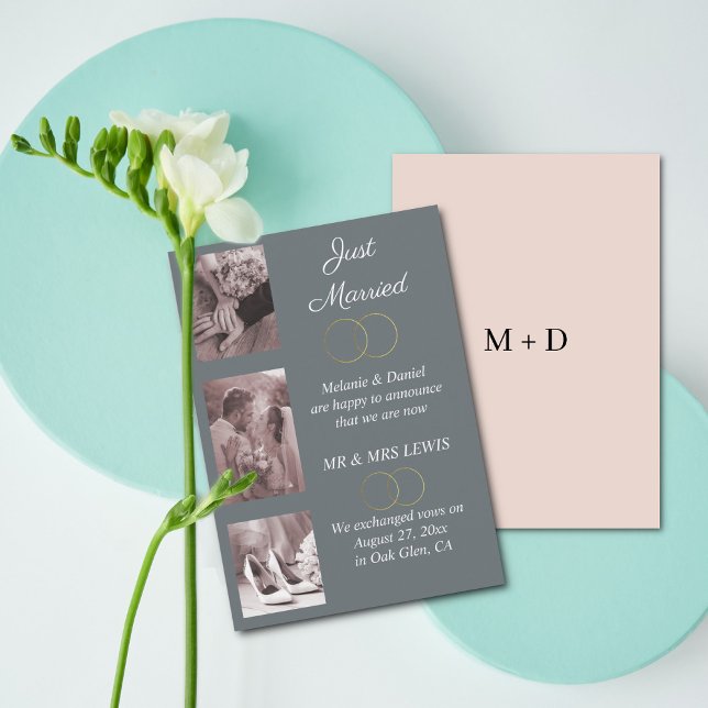 Minimalist Rings Wedding Announcement (Creator Uploaded)