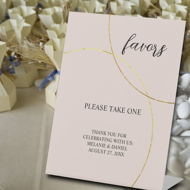 Minimalist Rings Wedding Favours Sign  (Creator Uploaded)
