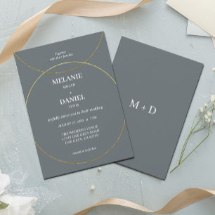 Minimalist Rings Wedding Invitation