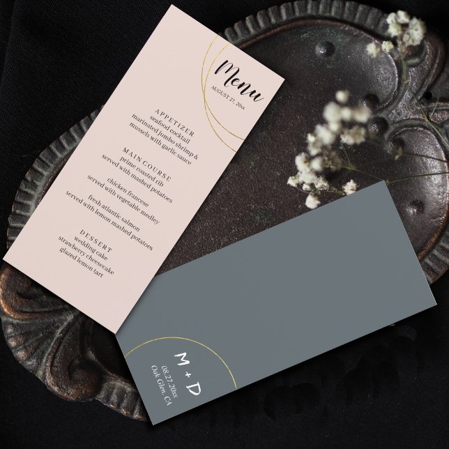 Minimalist Rings Wedding Menu (Creator Uploaded)