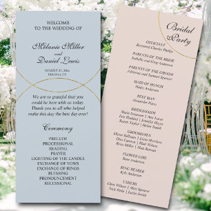 Minimalist Rings Wedding Program