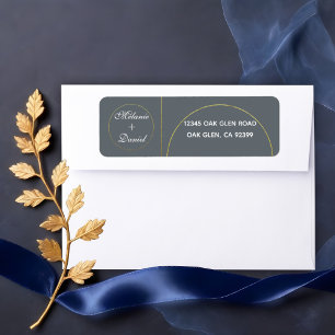 Minimalist Rings Wedding Return Address